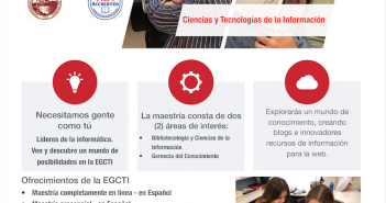 Imagen con información promocional sobre los ofrecimientos de la EGCTI